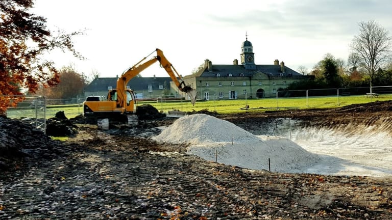 Work begins on an exciting new pond for Wandlebury Country Park